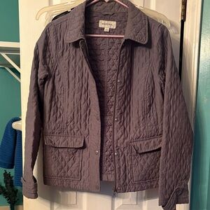 Merona Diamond Quilted Utility Jacket in Charcoal